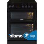 Altimo CEDC602B Cocina eléctrica de doble horno con placa cerámica – 600 mm